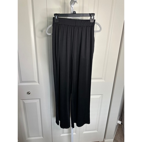 Most Famous Black Two Piece Set Tie Front Top High Waist Pants M - Picture 7 of 7
